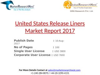 United States Release Liners Market Shipment by Vendors 2017.pptx